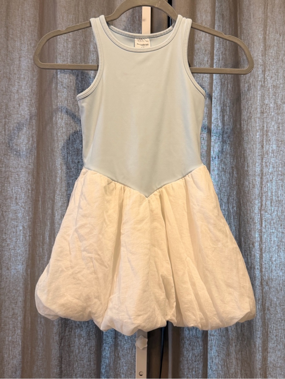 Abercrombie Kids light blue and white dress - size 5/6